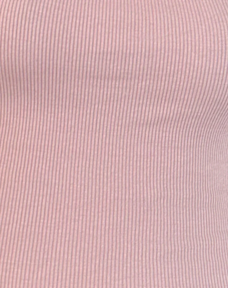 Roxe Ribbed Vest Top in Pink Lady - Image 6