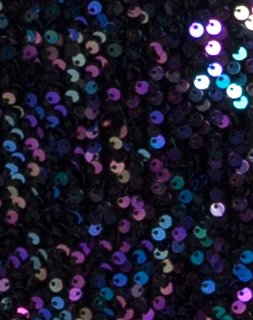 Ruby Rose Bodycon Dress in Petrol Sequin - Image 5
