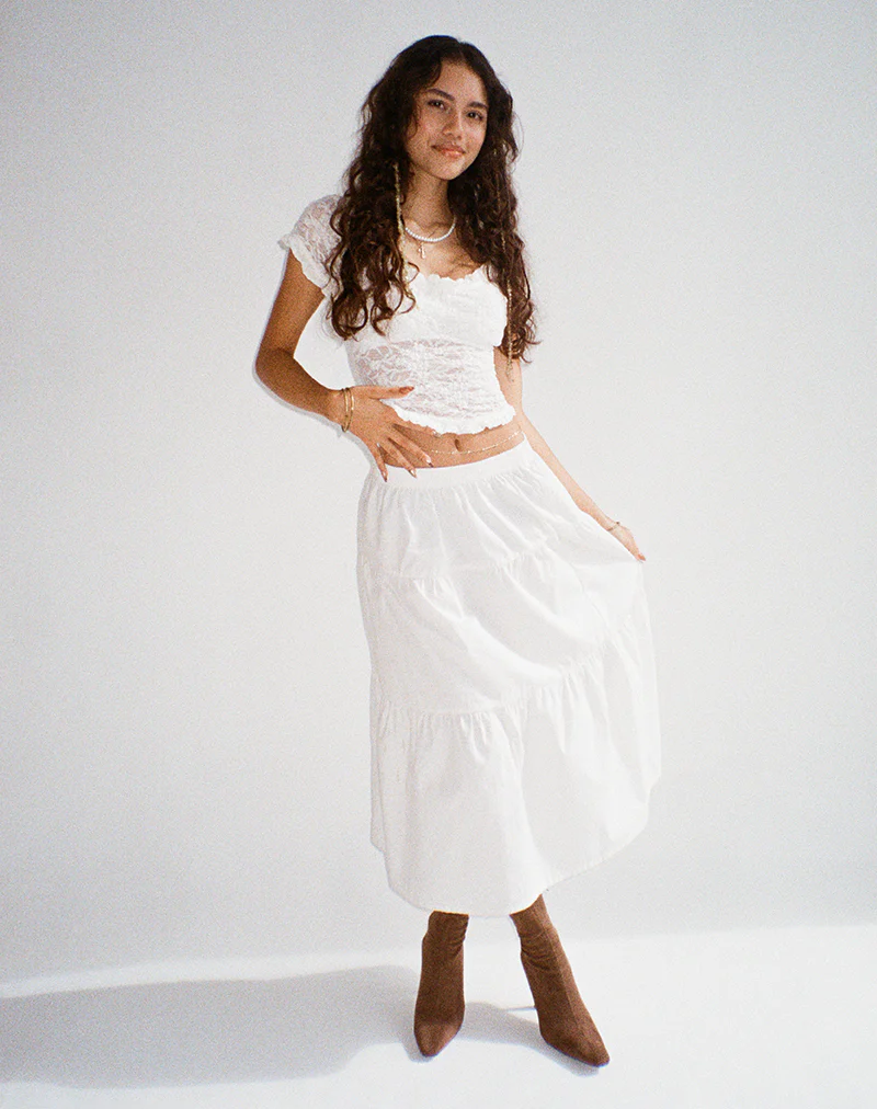 Rufte Top in Lace Ivory - Image 5
