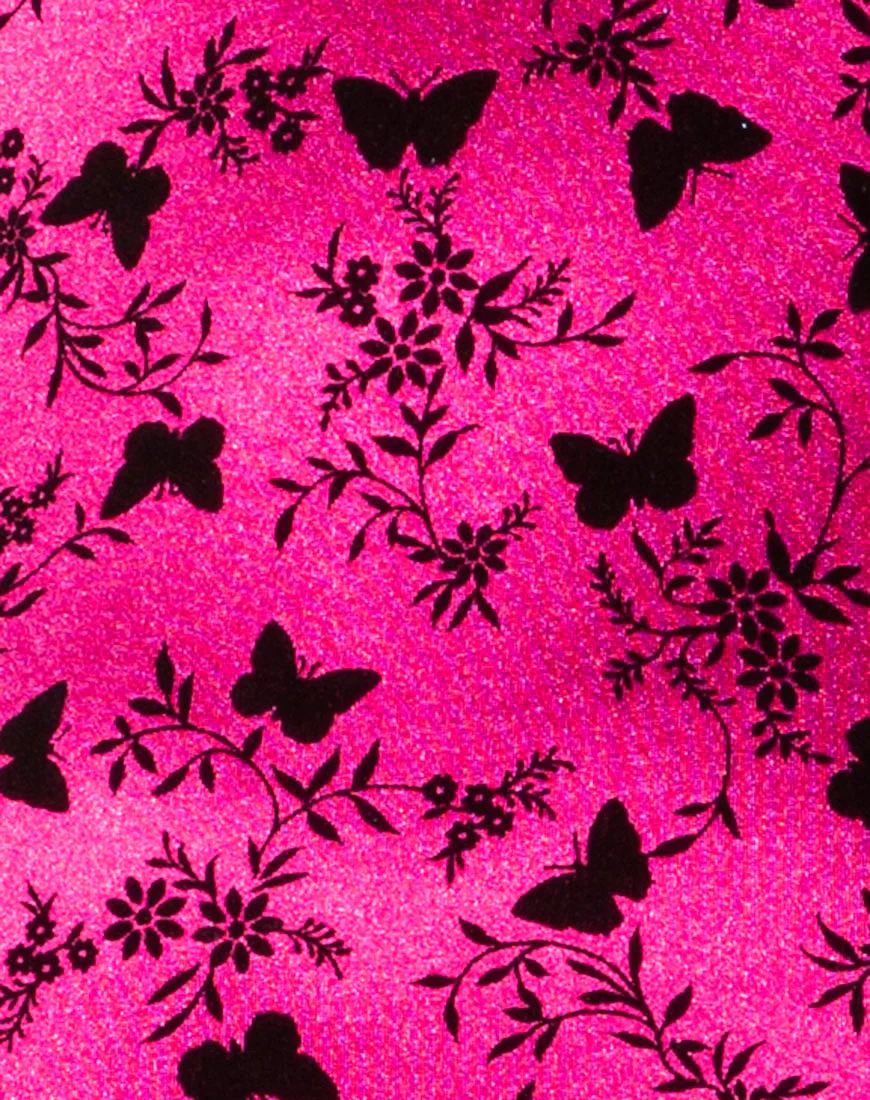 Ruli Bodycon Dress in Butterfly Bloom Pink - Image 5