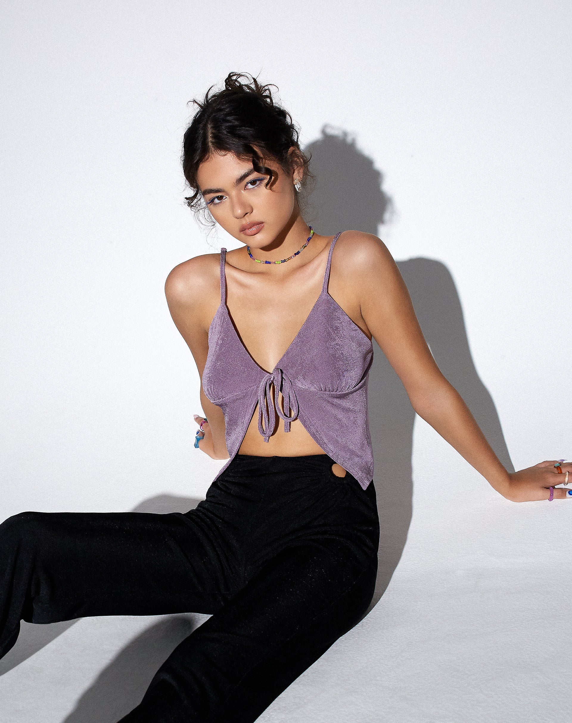 Rumak Cami Top in Crepe Lavender - Image 5
