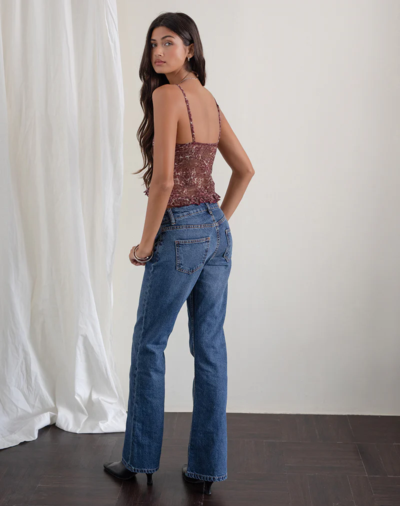 Rumaysa Top in Printed Lace and Abstract Leopard Spots - Image 3