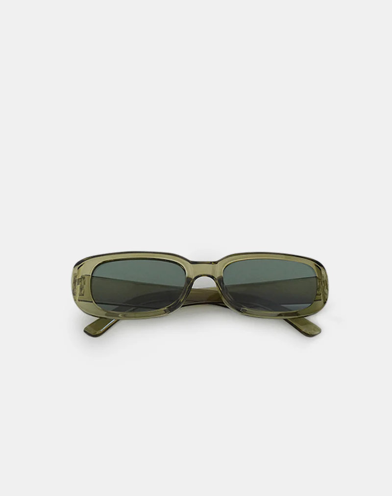 Rustina Sunglasses in Opaque Green - Image 2