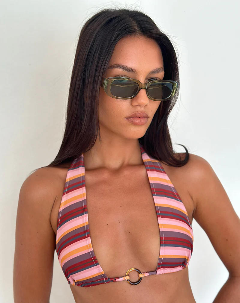 Rustina Sunglasses in Opaque Green - Image 3