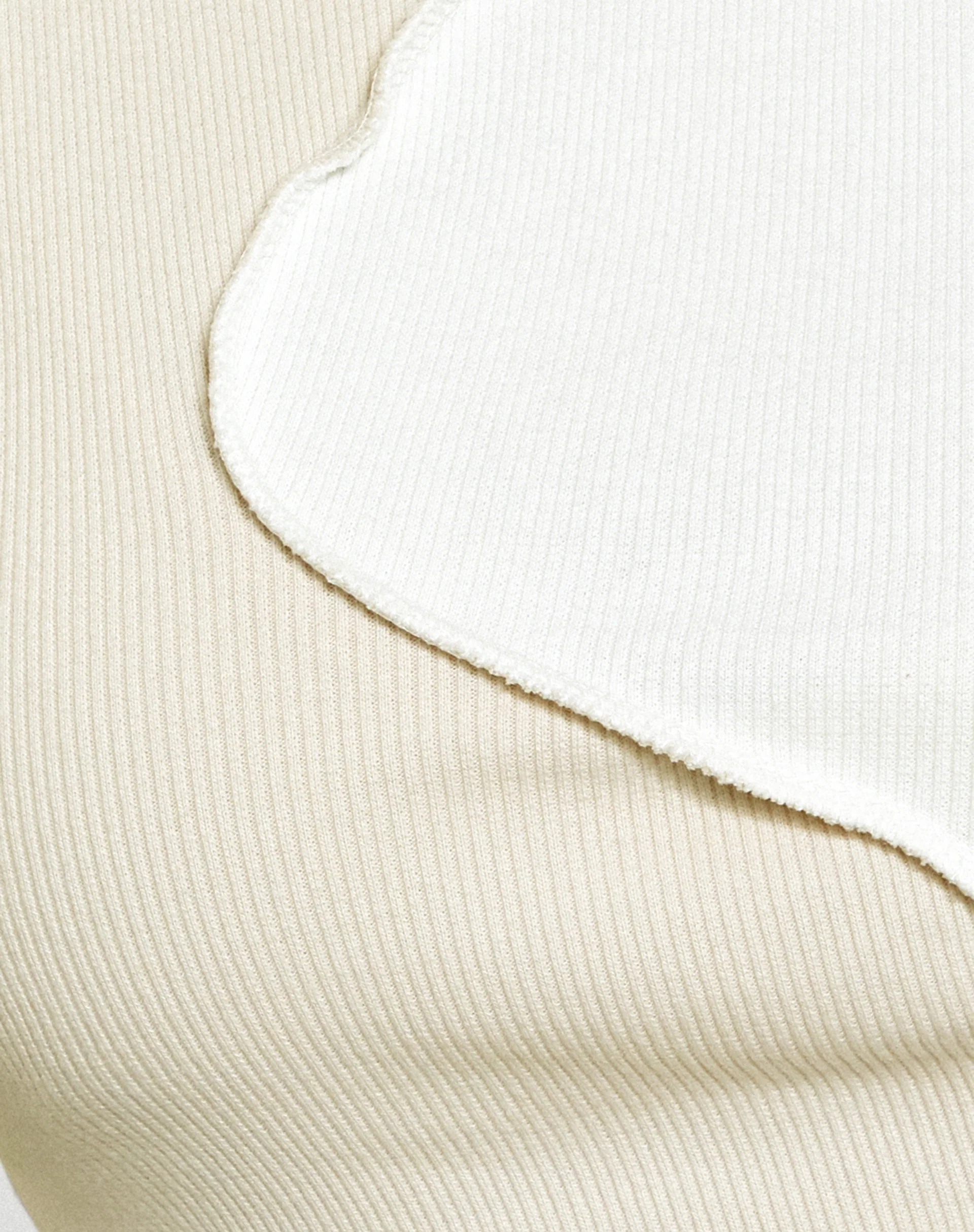 Ruta Crop Top in Panelled Ivory and Winter White - Image 6