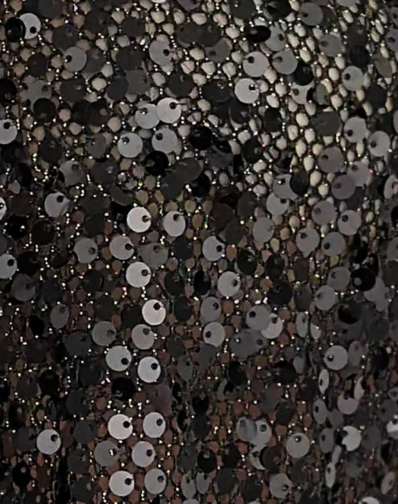 Ruway Unlined Scarf Top in Sequin Black - Image 6