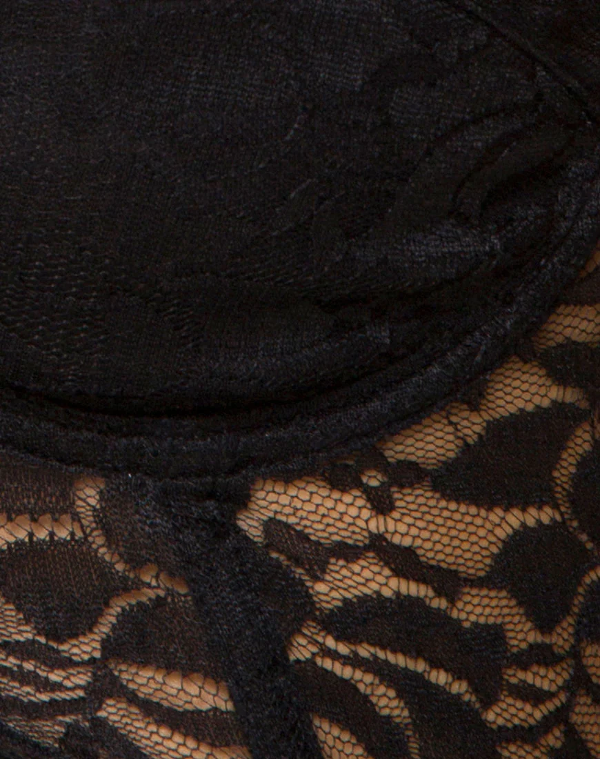 Ryilup Bralet Top in Lace Black - Image 5