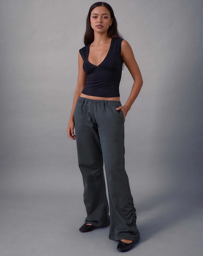 Rylan Ruched Jogger in Beluga Grey - Image 2
