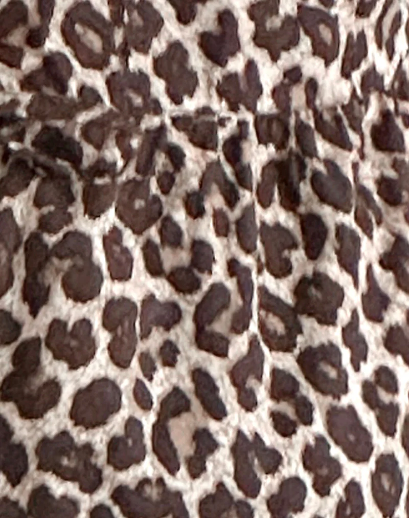 Ryota Tie Front Blouse in Leopard Sandstorm - Image 6