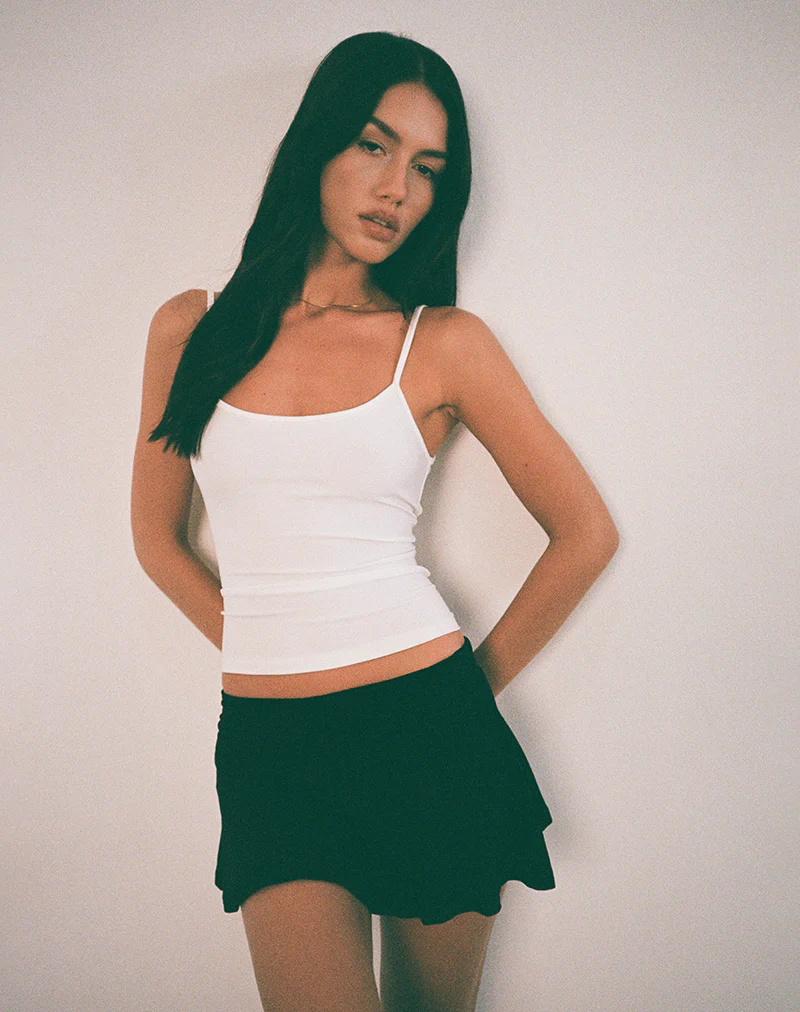 Saeko Micro Skort in Black - Image 4