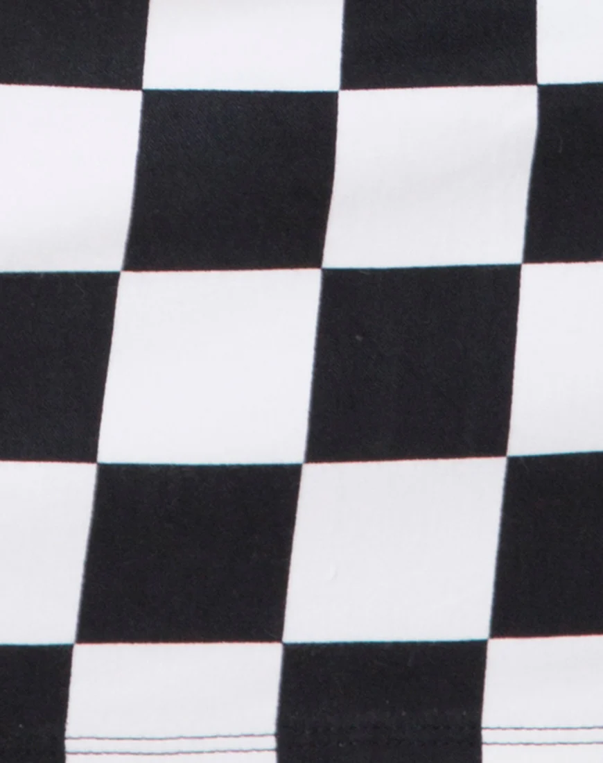 Saffy Bodycon Skirt in Checker Board Medium - Image 6
