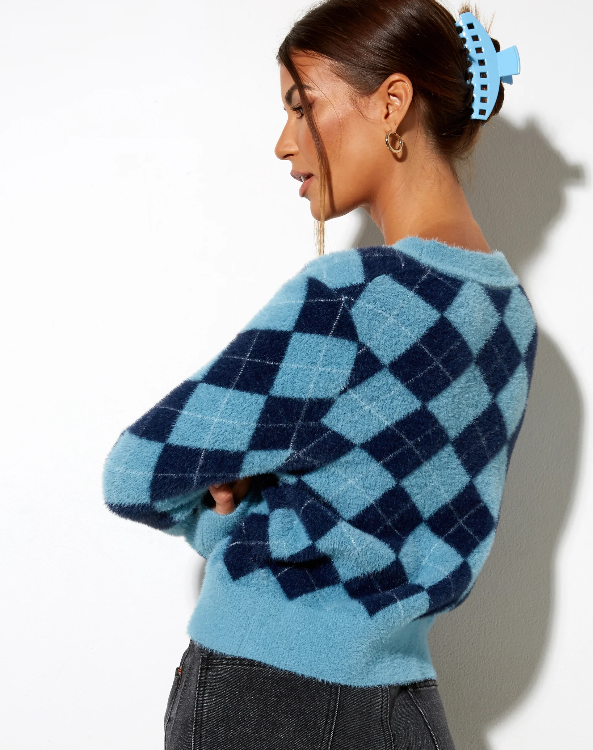 Saidi Cardi in Diamond Blue and Navy - Image 2