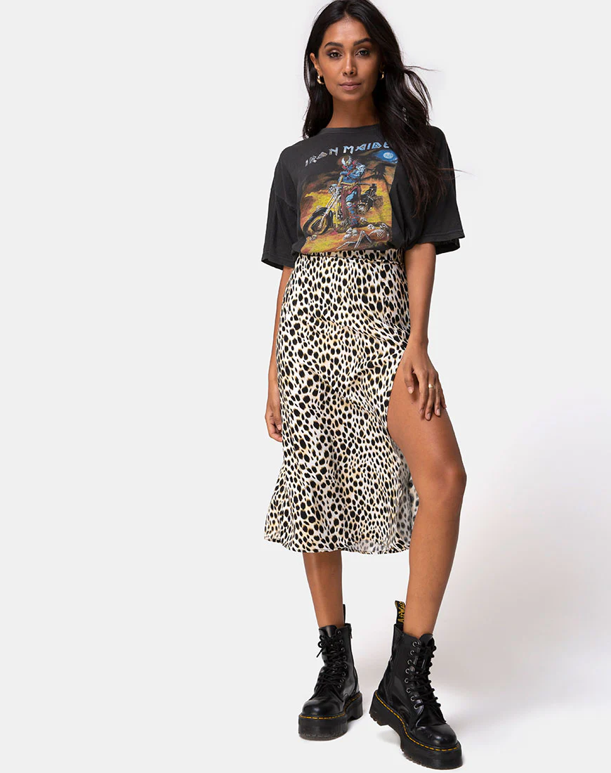 Saika Midi Skirt in Cheetah - Image 5