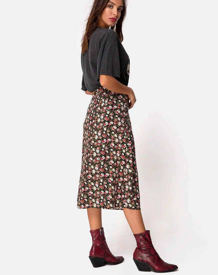 Saika Skirt in Courtney Floral - Image 4