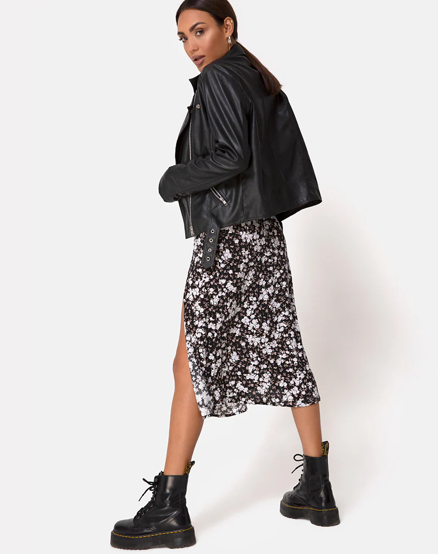 Saika Midi Skirt in Dark Wild Flower - Image 4