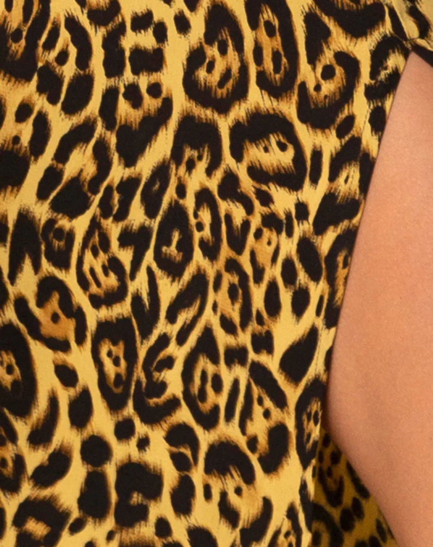 Saika Midi Skirt in Leopard - Image 5