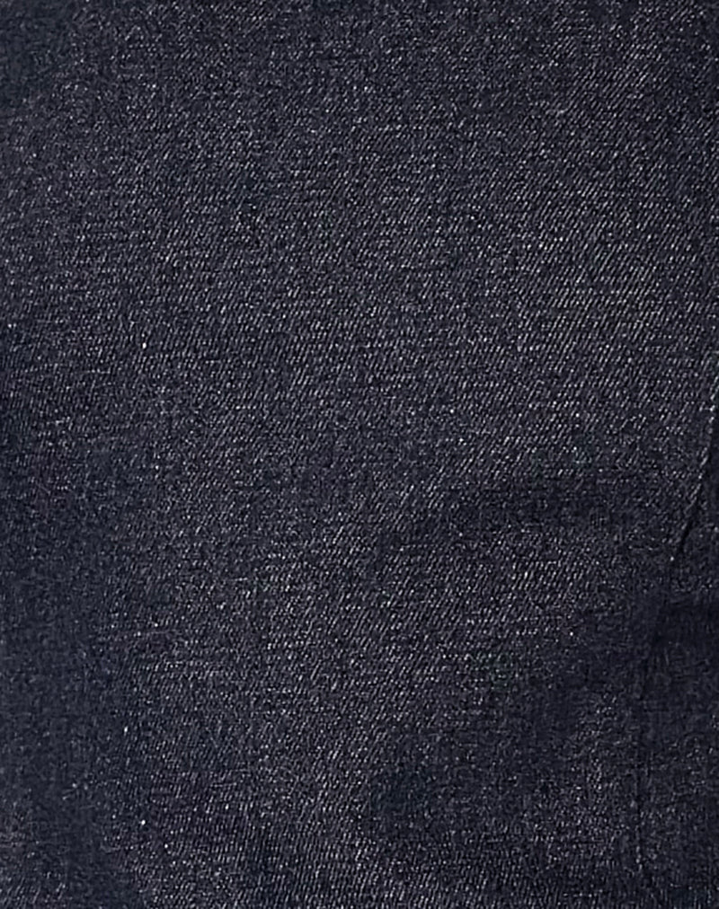 Saima Open Back Tank Top in Dark Indigo Chambray - Image 5