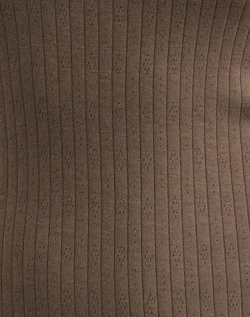Sajani Top in Pointelle Coffee - Image 6