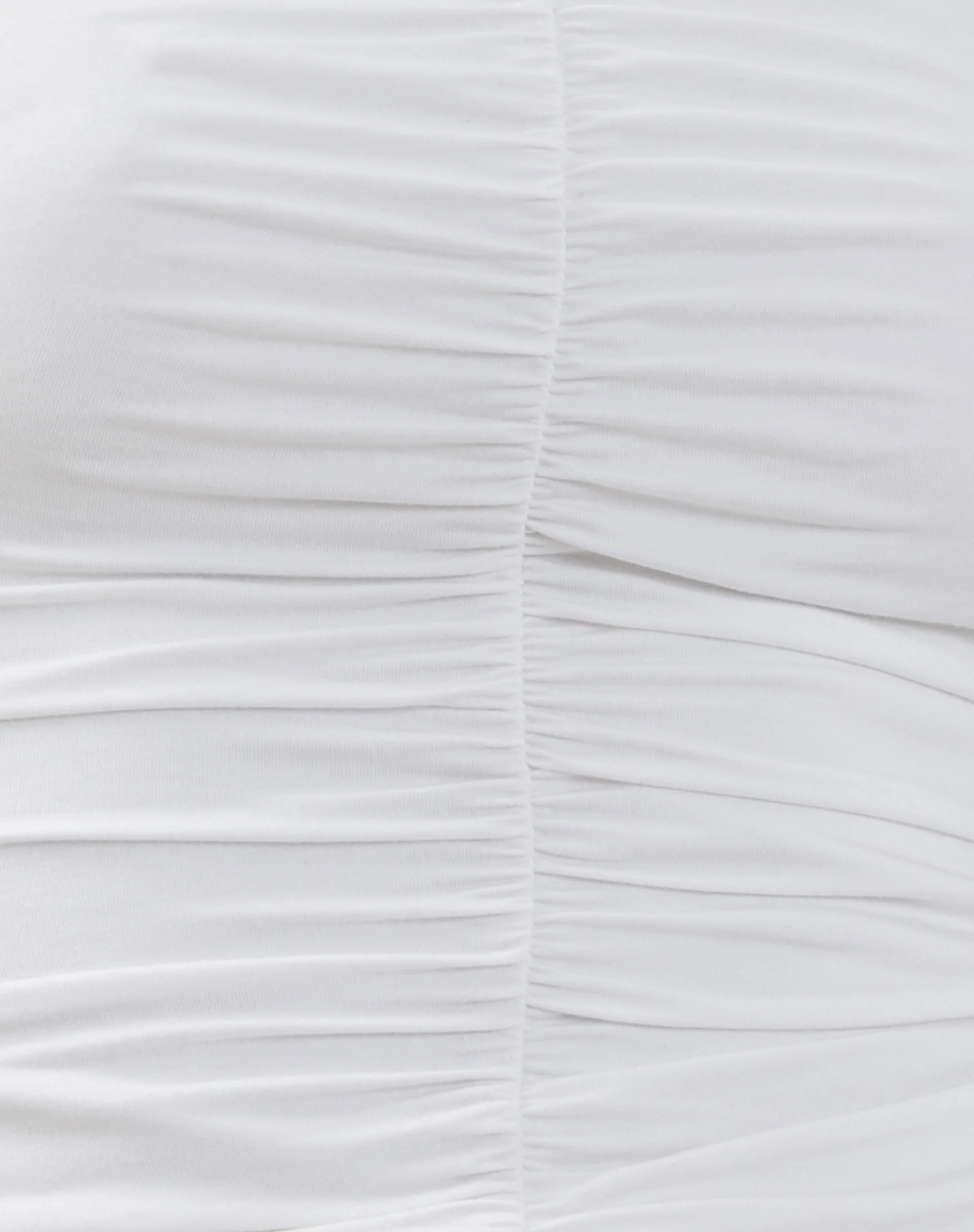 Sajna Ruched Bandeau Top in White - Image 7