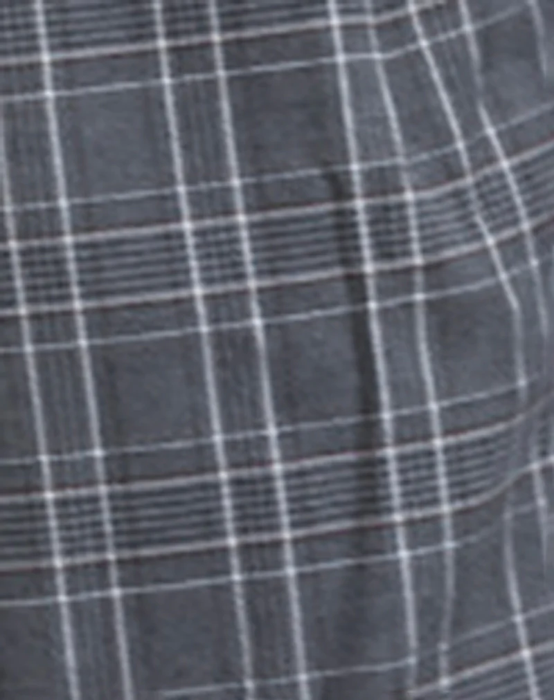 Sakaria Wide Leg Trouser in Grey Check - Image 6