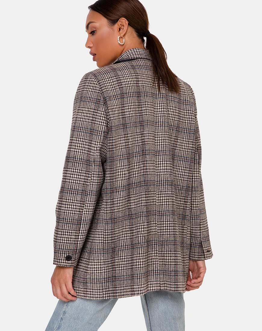 Saken Blazer in Grey Check - Image 3