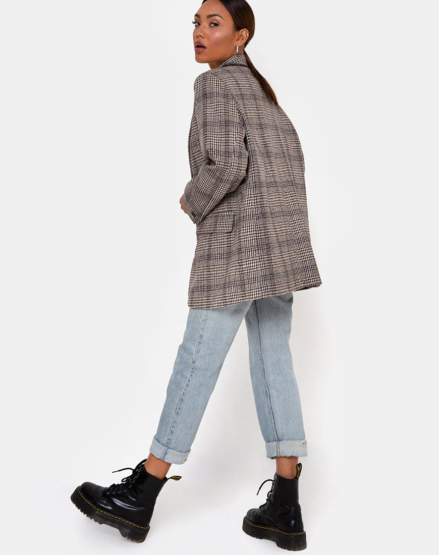 Saken Blazer in Grey Check - Image 6