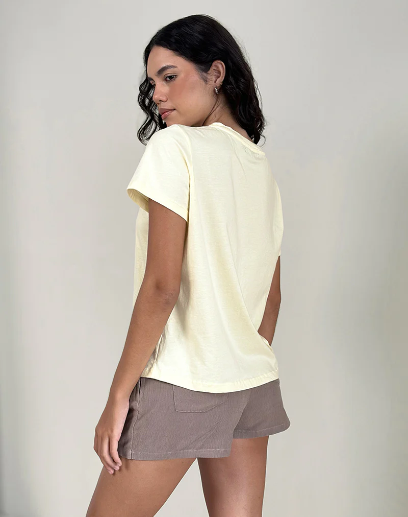 Saki Tee in Buttermilk Healing Stone Horoscope Print - Image 3