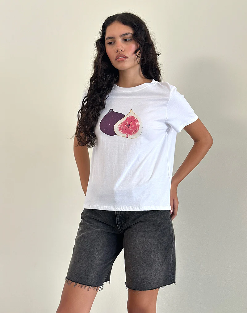 Saki Tee in White Fig - Image 2