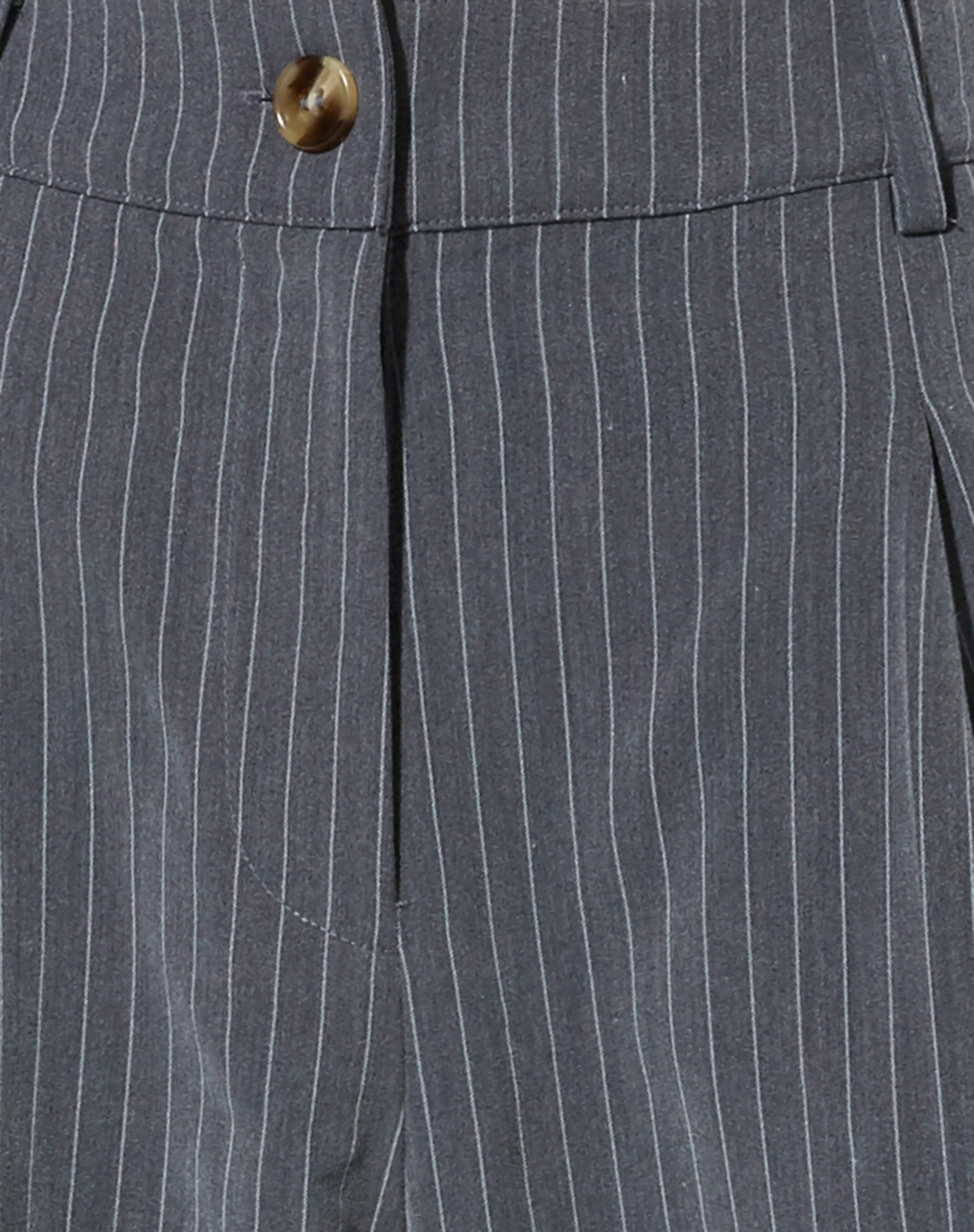 Sakila Tailored Trouser in Pinstripe Grey - Image 5