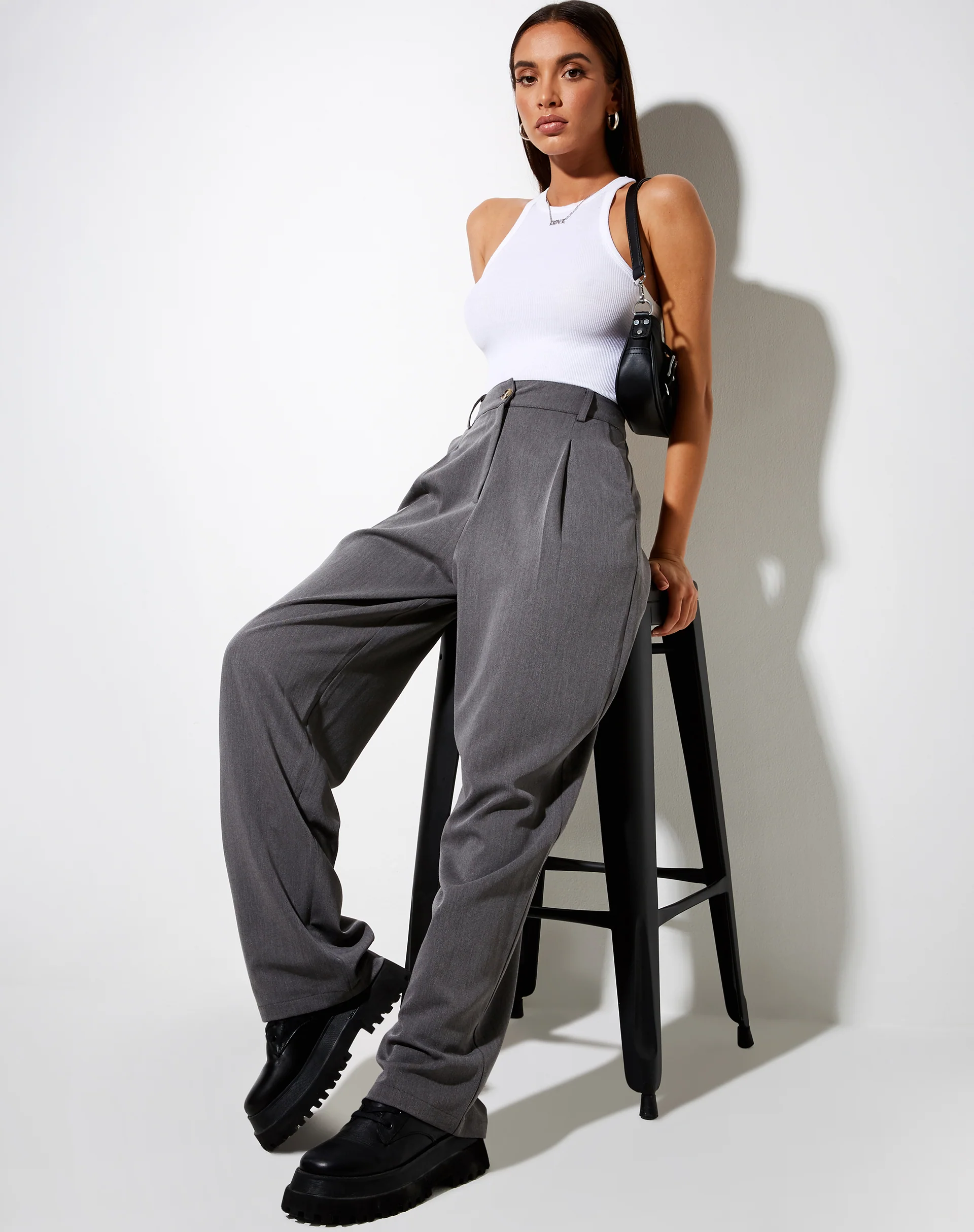 Sakila Trouser in Tailoring Charcoal - Image 3