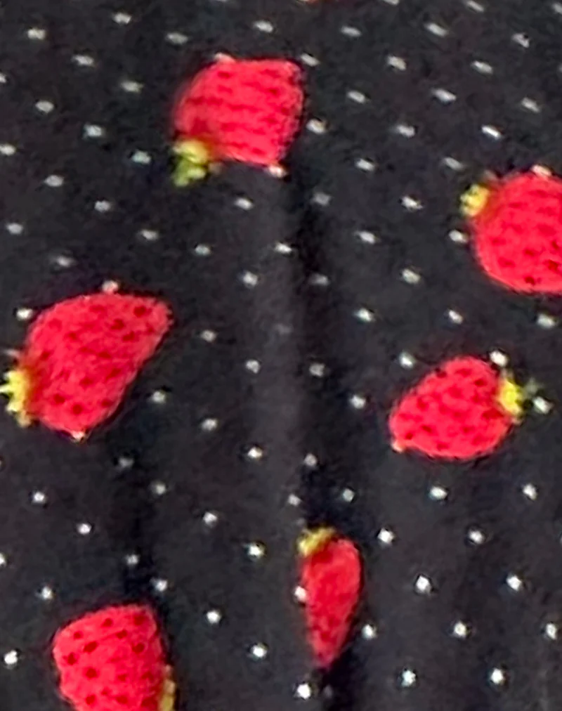 Sala Headband in Strawberry Polka Black - Image 5