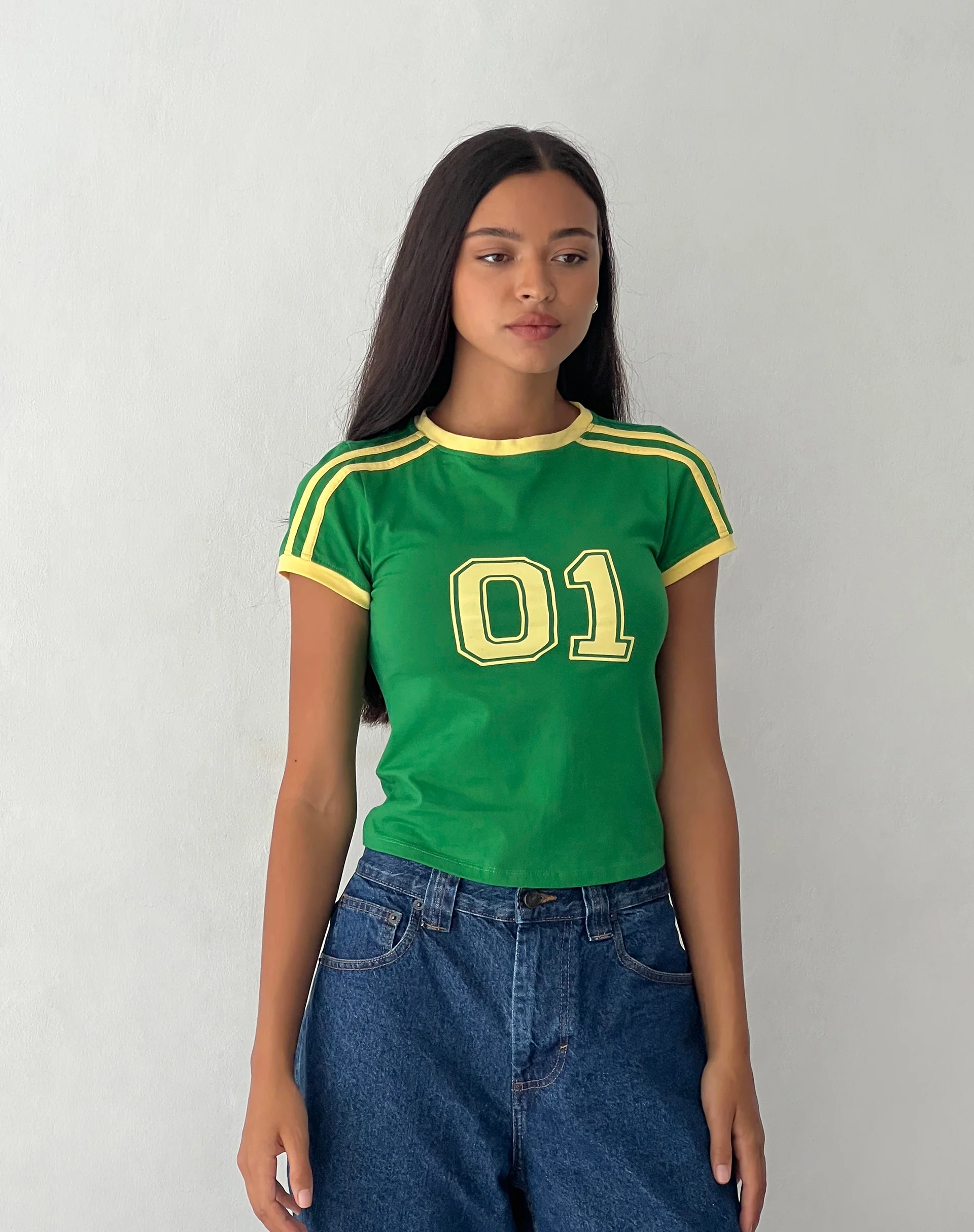 Salda Sporty Fitted Tee in Green - Image 3