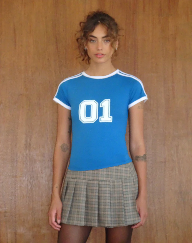 Salda Sporty Fitted Tee in Mediterranean Blue - Image 4