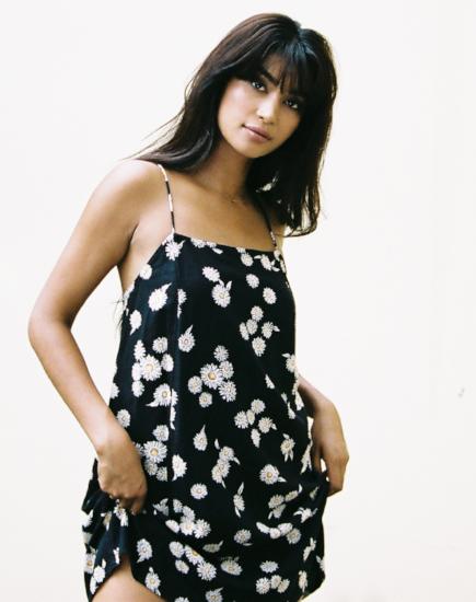 Salista Slip Dress in Grunge Daisy Floral - Image 2
