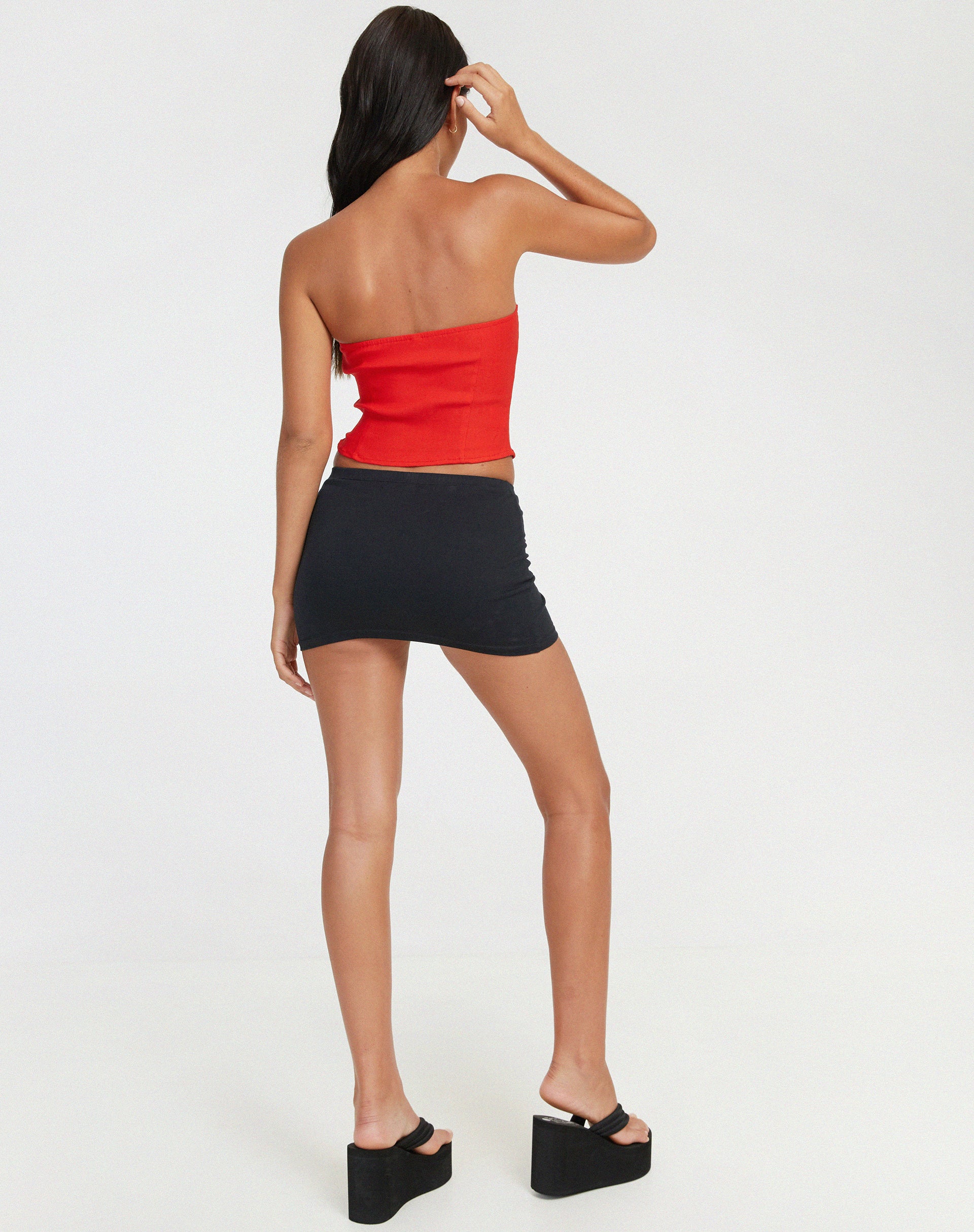 Salus Tailored Bandeau Top in Red - Image 4