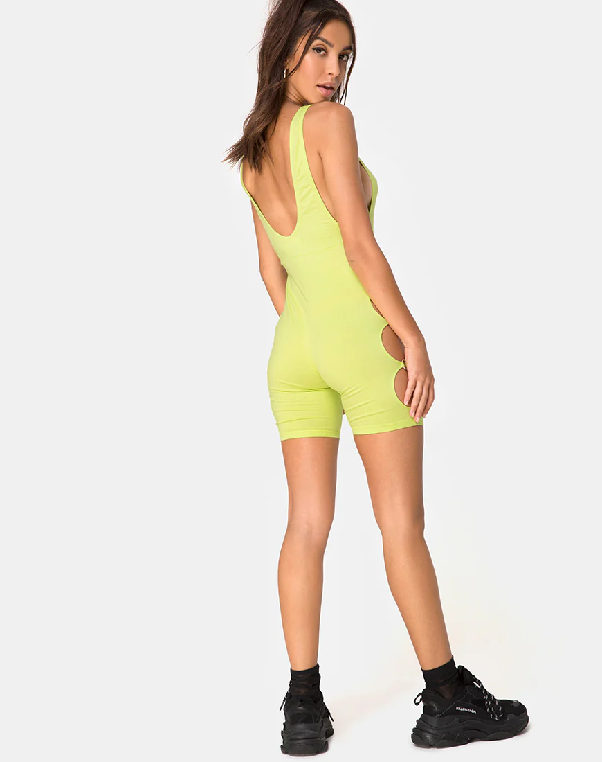 Salva Unitard in Lime - Image 4