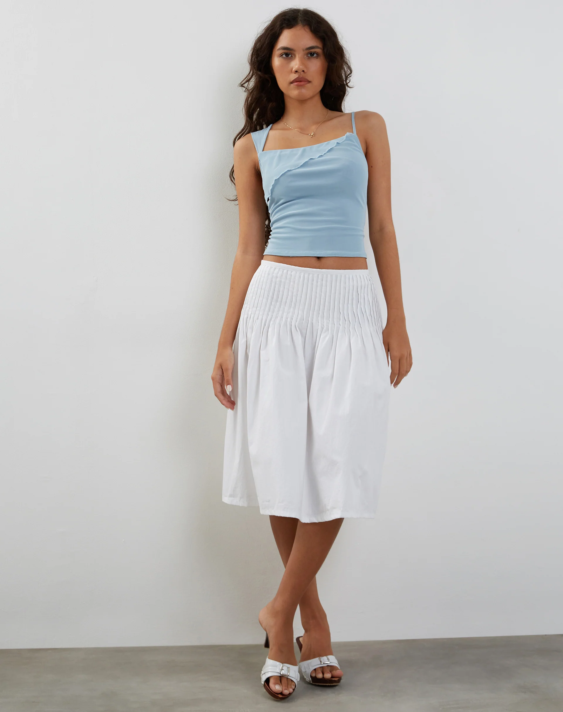 Sambu Mesh Vest Top in Pastel Blue - Image 3