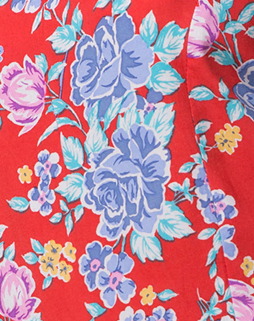 Samitta Cold Shoulder Playsuit in Vintage Fleur - Image 5