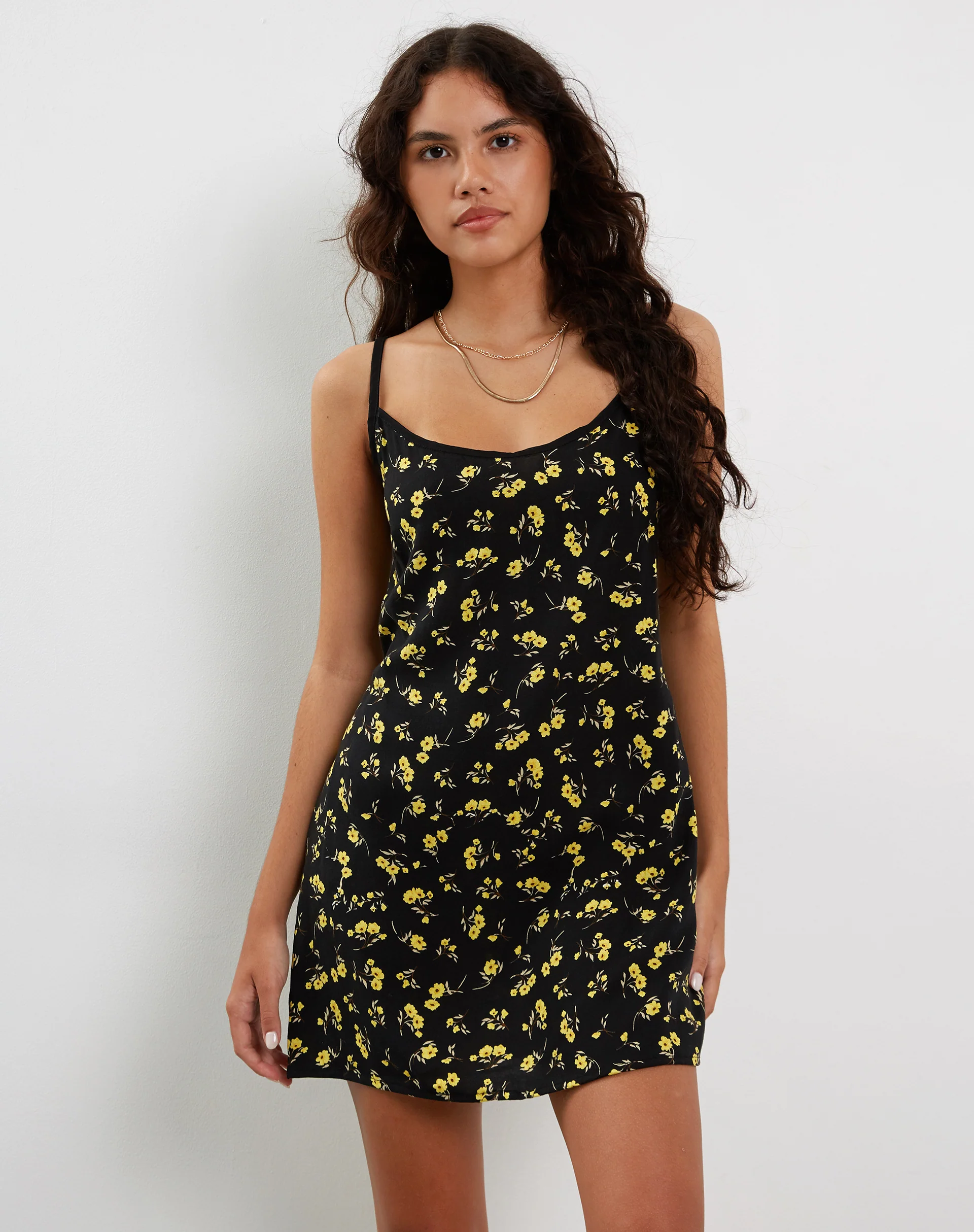 Samiya Mini Dress in Buttercup Black and Yellow - Image 3