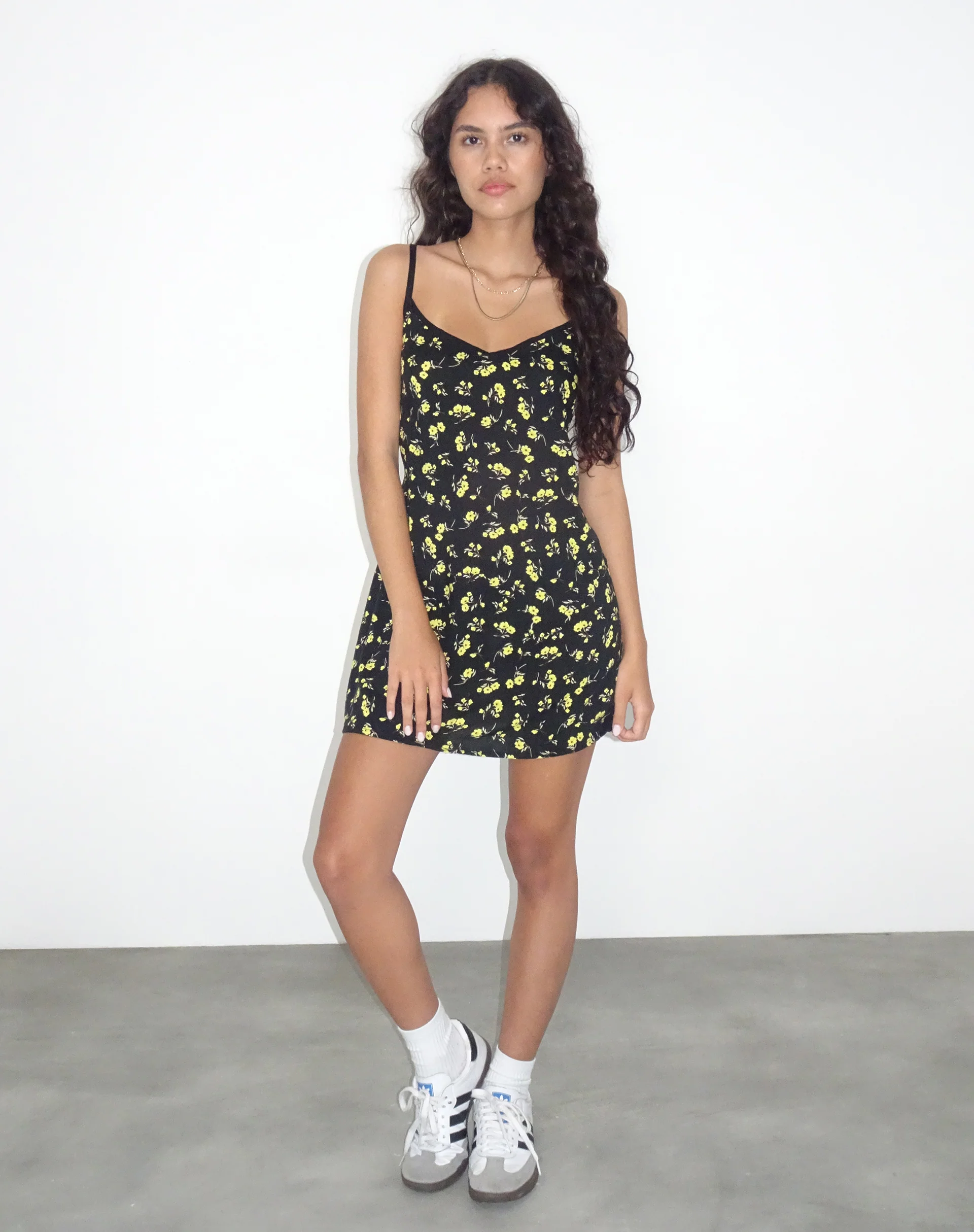 Samiya Mini Dress in Buttercup Black and Yellow - Image 4
