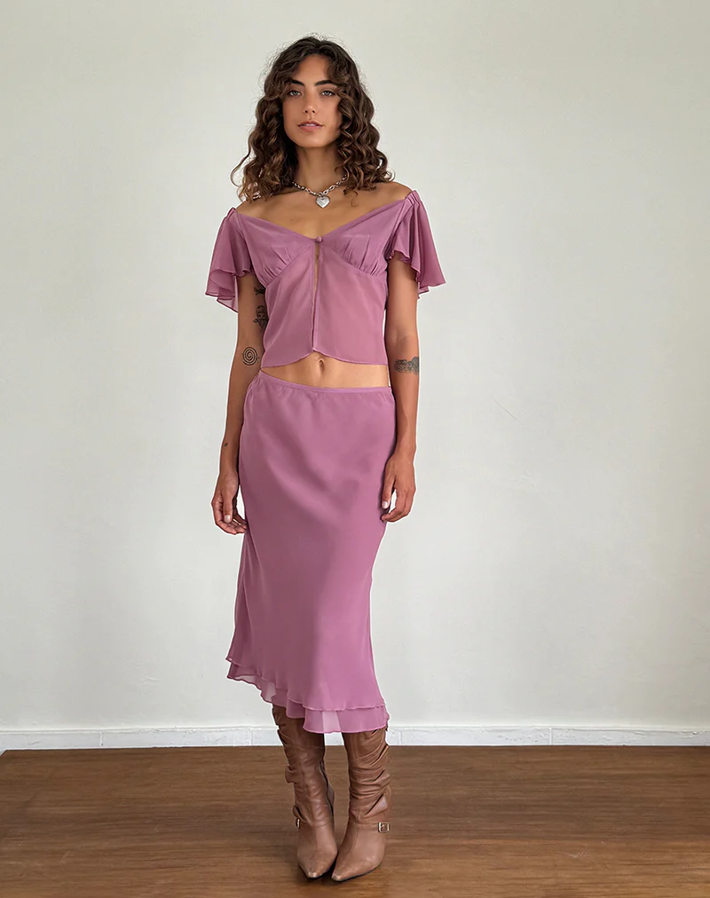 Samsiar Top in Chiffon Mauve - Image 4