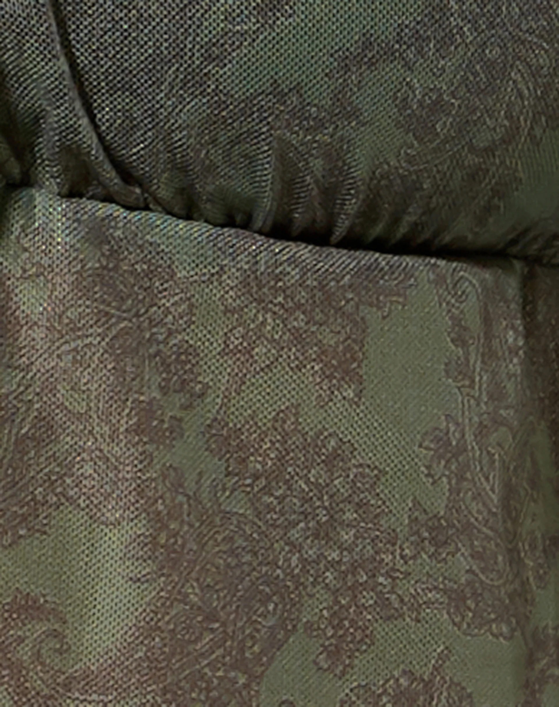 Sanila Crop Top in Mono Paisley Green - Image 5