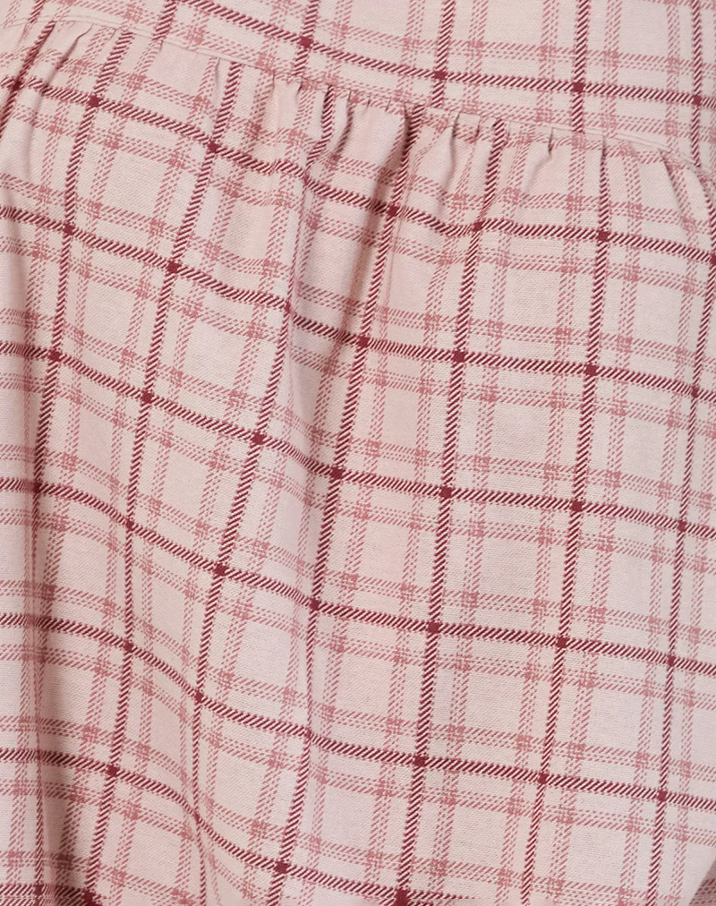 Sanlia Mini Dress in Basic Tartan Pink - Image 5
