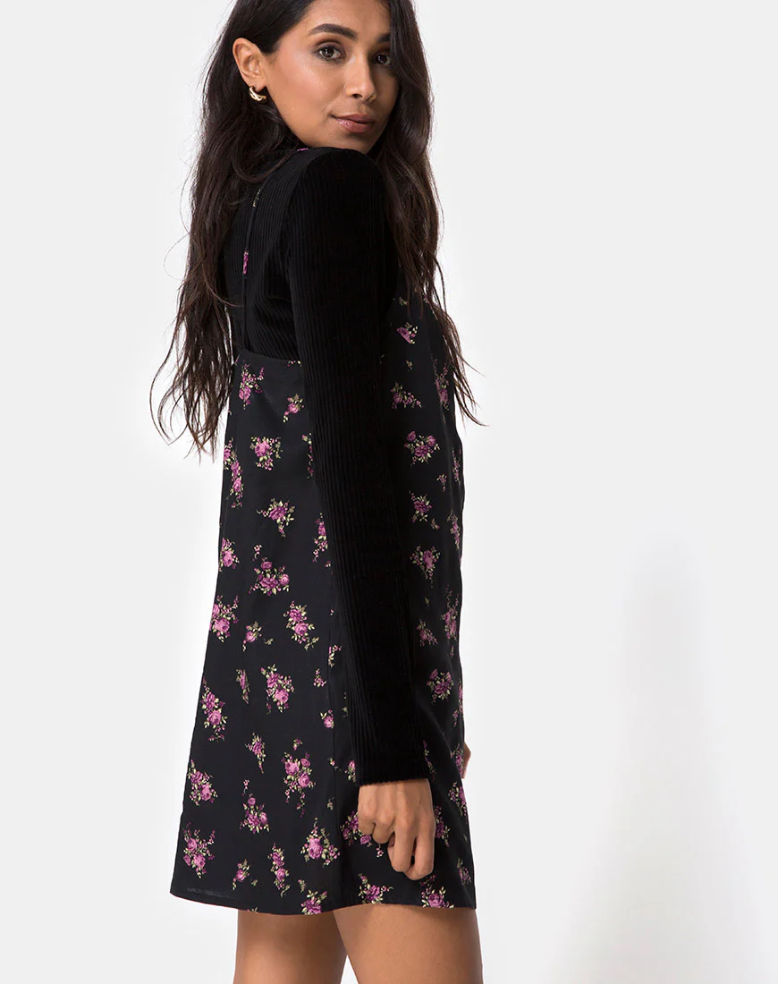 Sanna Slip Dress in Sohey Rose Black - Image 2