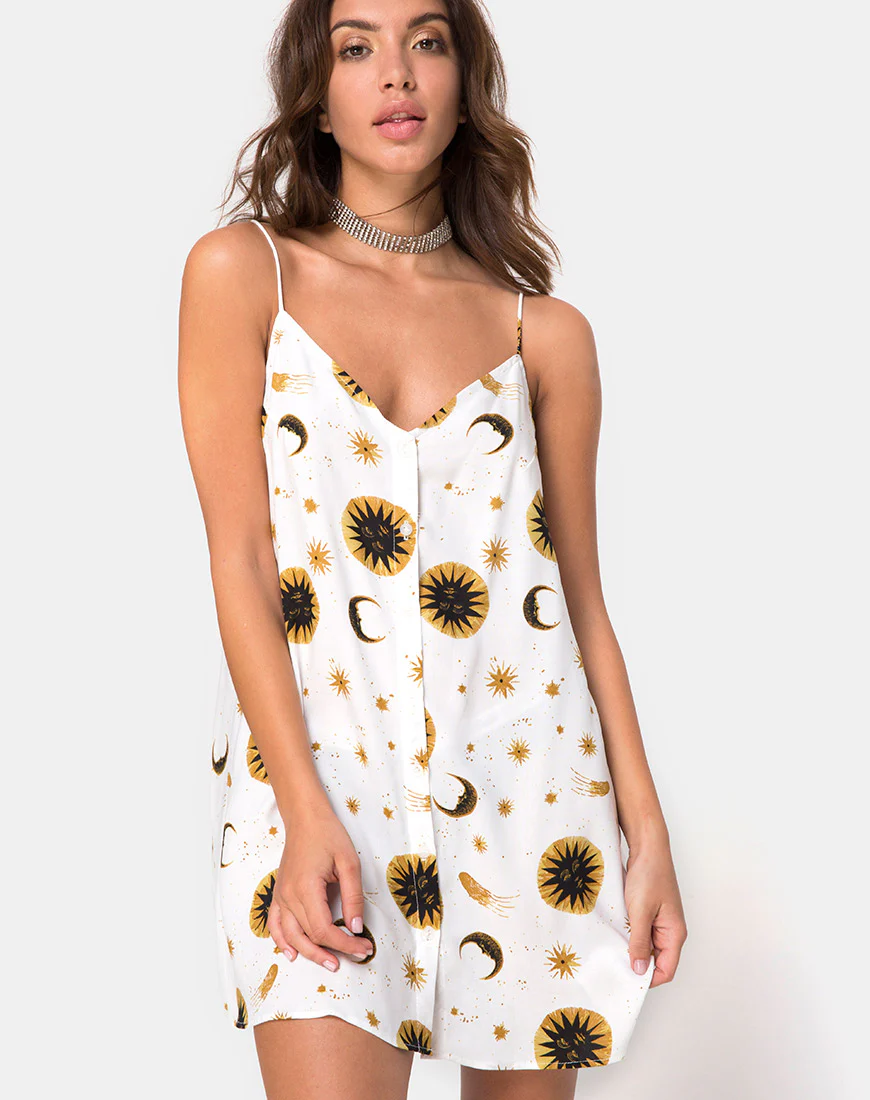 Sanna Slip Dress in Celestial Cream - Image 2
