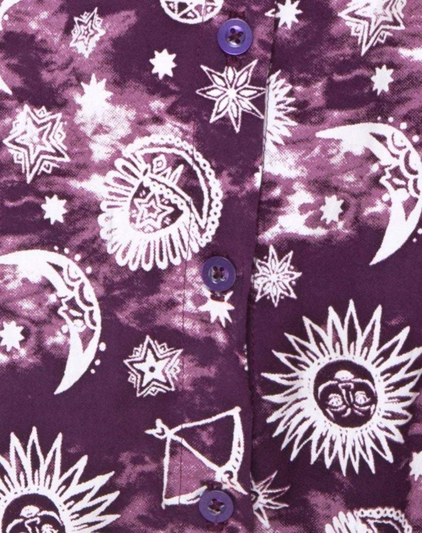 Sanna Slip Dress in Purple Zodiac - Image 5