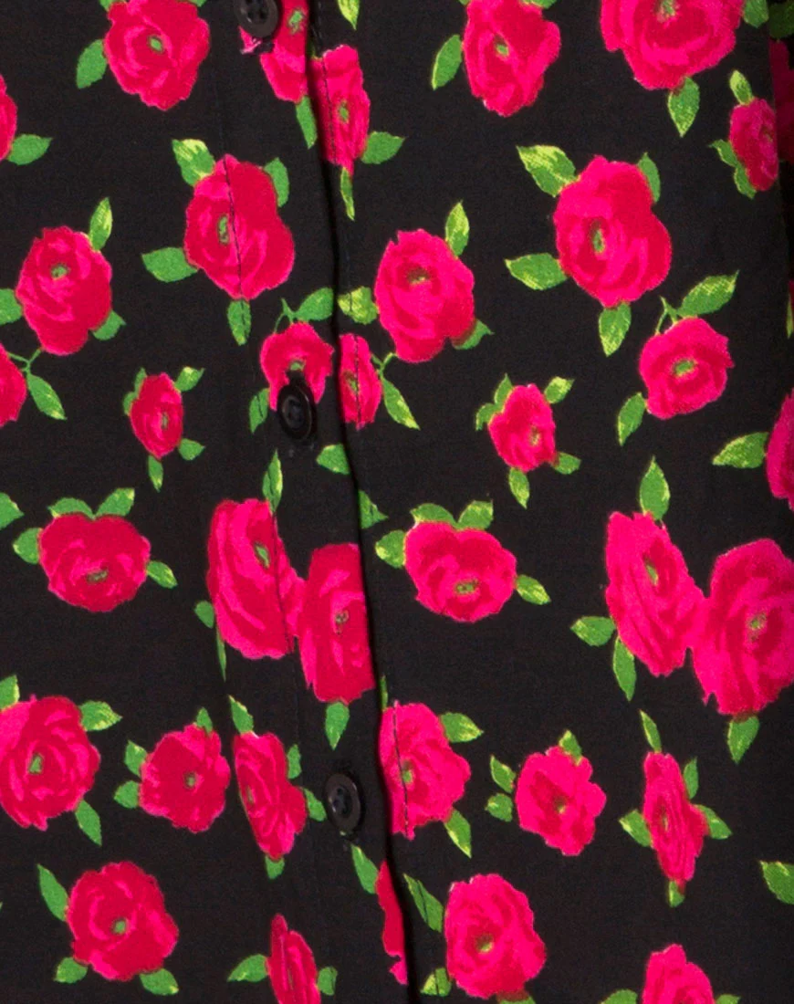 Sanna Slip Dress in Red Bloom - Image 5