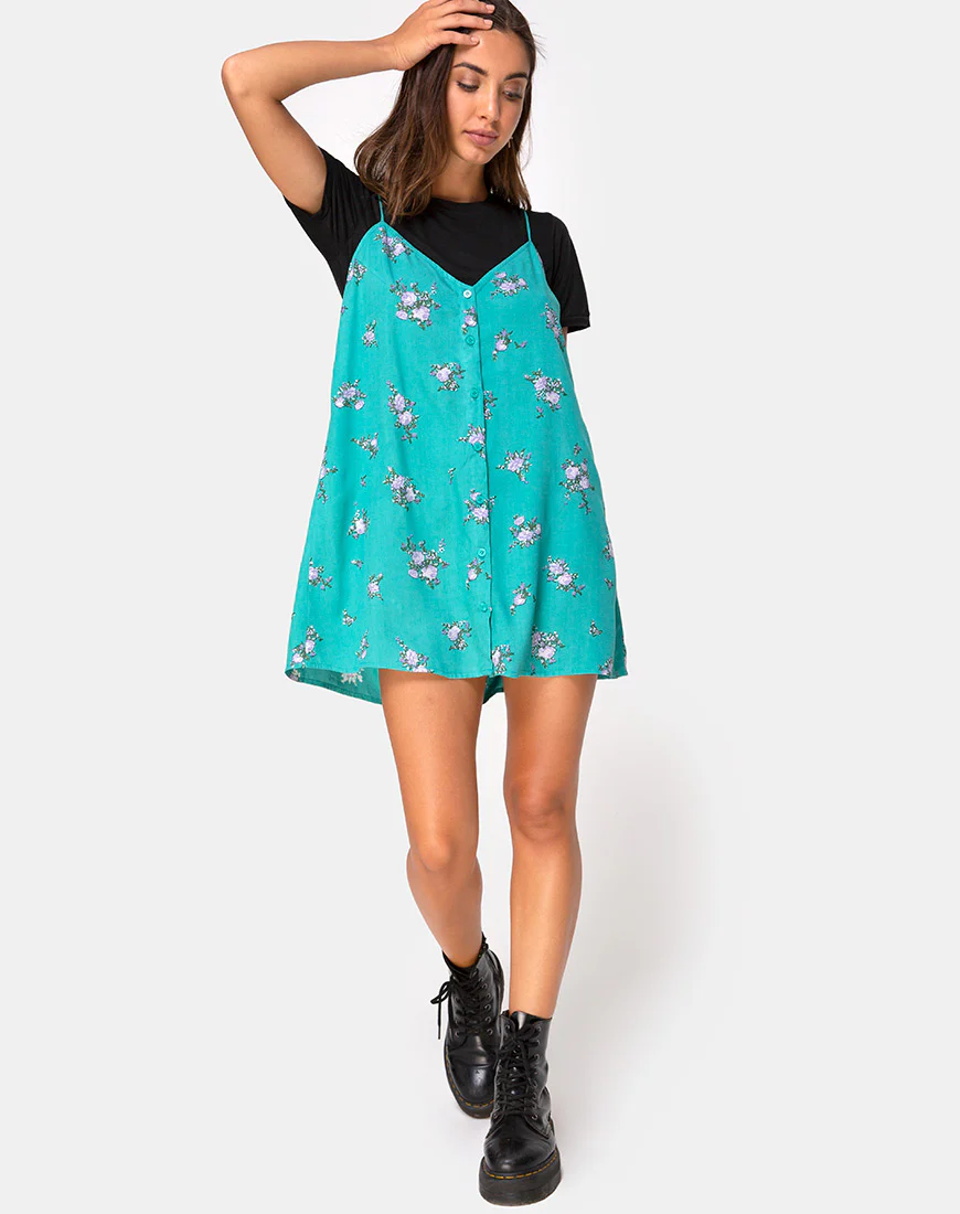 Sanna Slip Dress in Soi Rose Green - Image 3