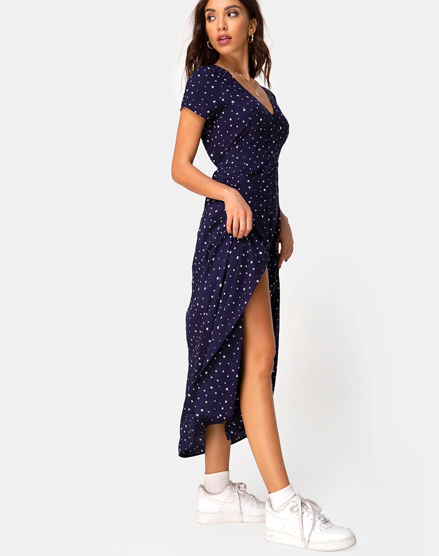 Sanrin Midi Dress in Starstruck Navy - Image 3