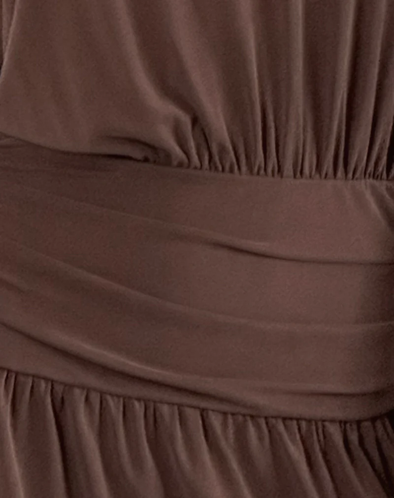 Sanuli Mini Dress In Bitter Chocolate - Image 6